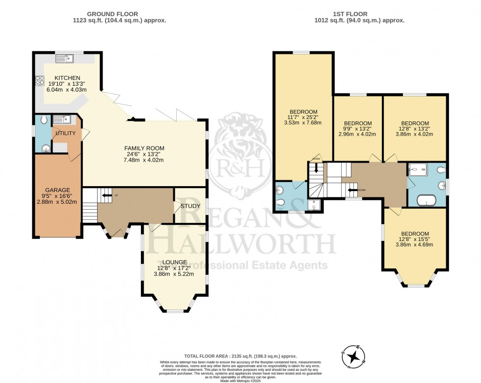 Floorplan for Kingsdown Crescent, Whitley, WN1 2RS