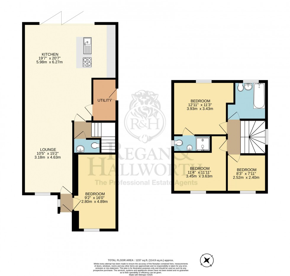 Floorplan for Branson Close, Golborne, Warrington, WA3 3GD