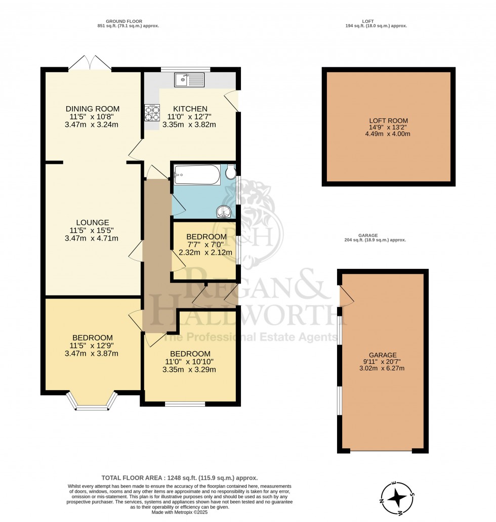 Floorplan for Coach House Drive, Shevington, WN6 8AU