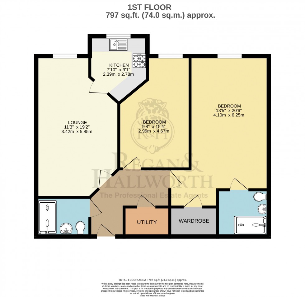 Floorplan for Wellington Place, Standish, WN6 0FH