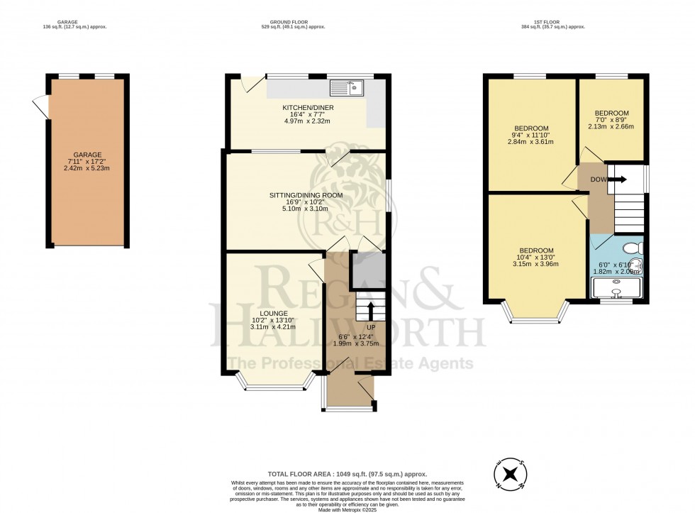 Floorplan for Hillside Close, Billinge, WN5 7PJ