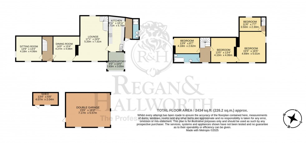 Floorplan for Douglas Bank Cottage, Hall Lane, Haigh, WN1 2SE