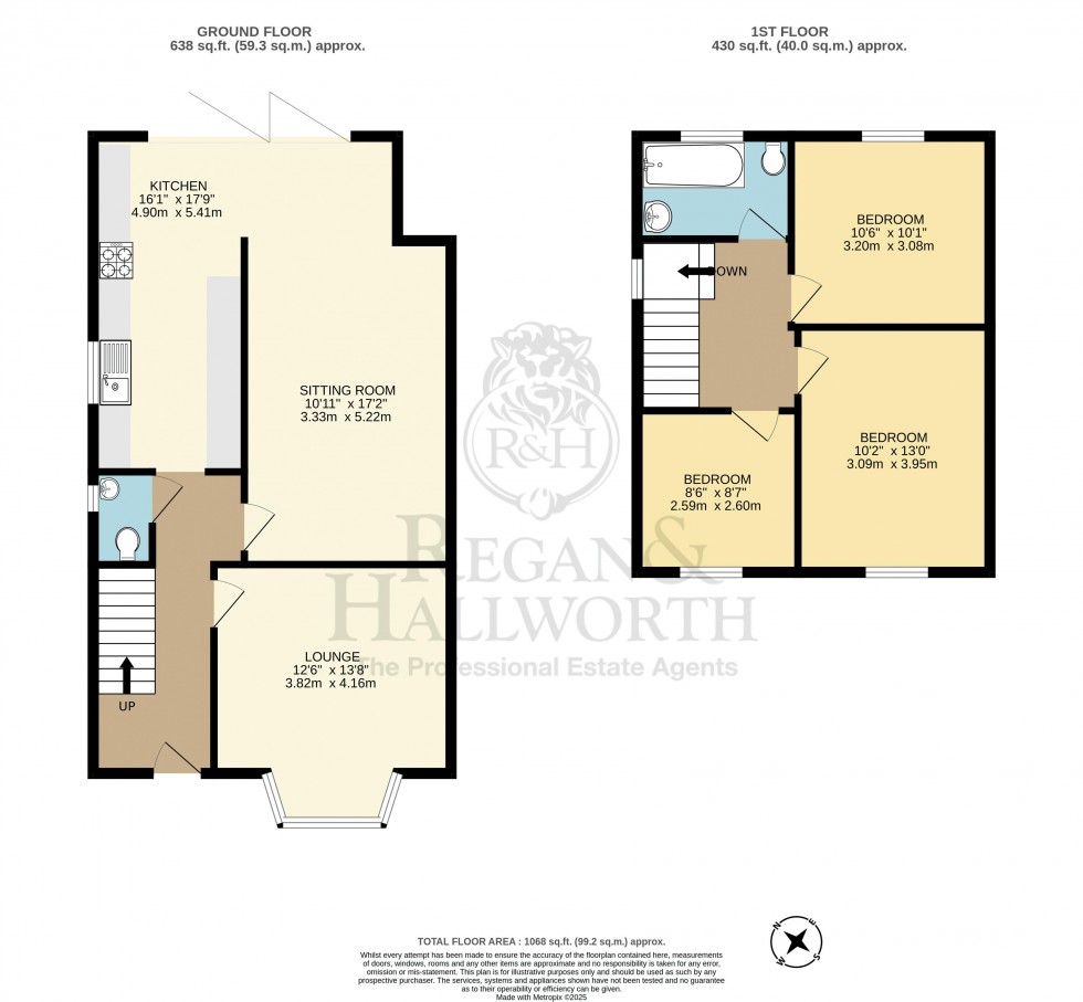 Floorplan for Whitley Crescent, Whitley WN1 2QS