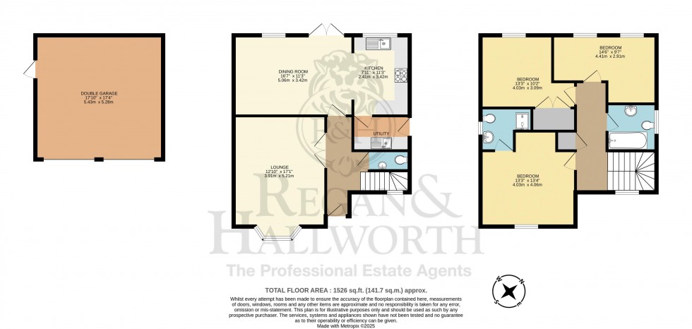 Floorplan for Copeland Drive, Standish, WN6 0XR