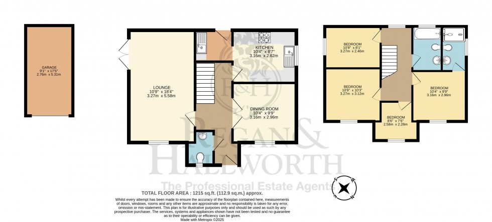 Floorplan for Clough Avenue, Burscough, L40 5BG