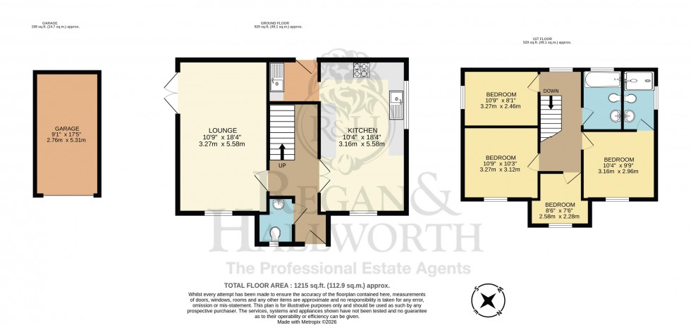 Floorplan for Clough Avenue, Burscough, L40 5BG