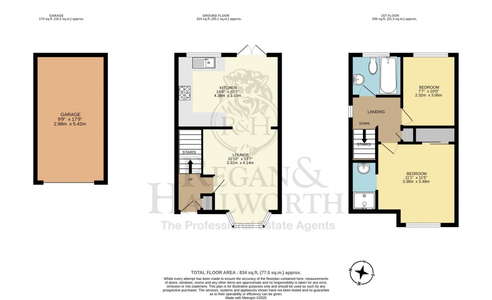 Floorplan for Mill Leat Close, Parbold, WN8 7NJ
