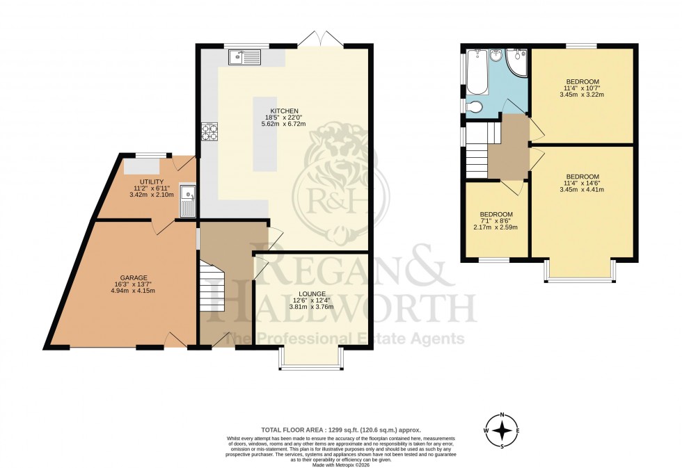 Floorplan for Manning Avenue, Springfield, WN6 7RG