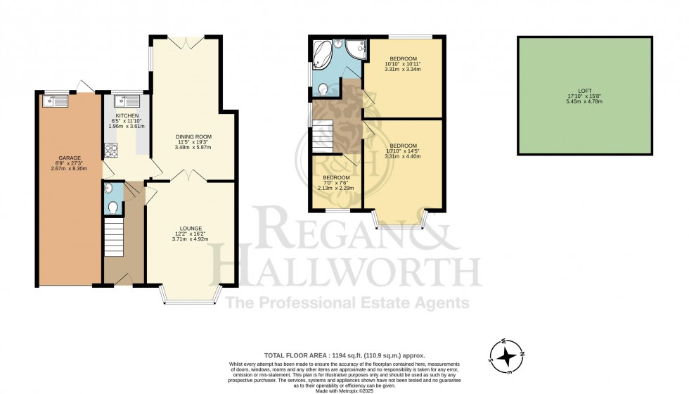 Floorplan for East Mount, Orrell, WN5 8LR