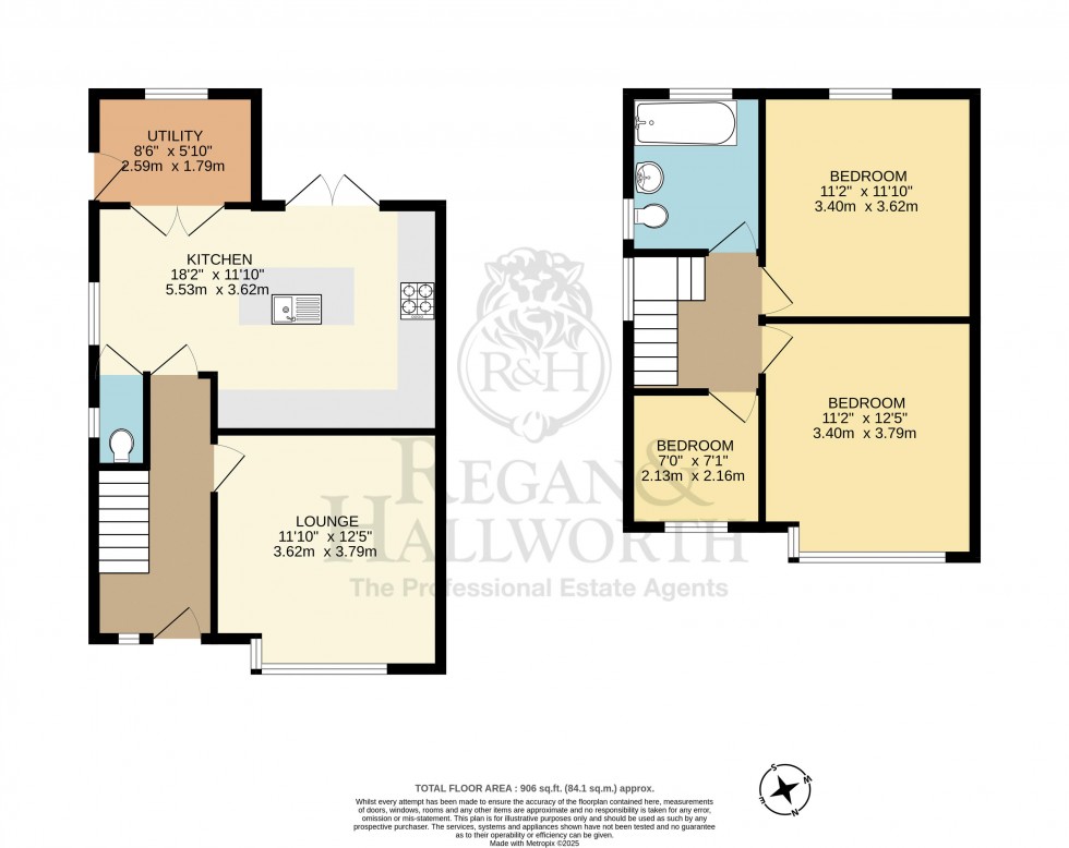 Floorplan for Abbey Drive, Orrell, WN5 8RW
