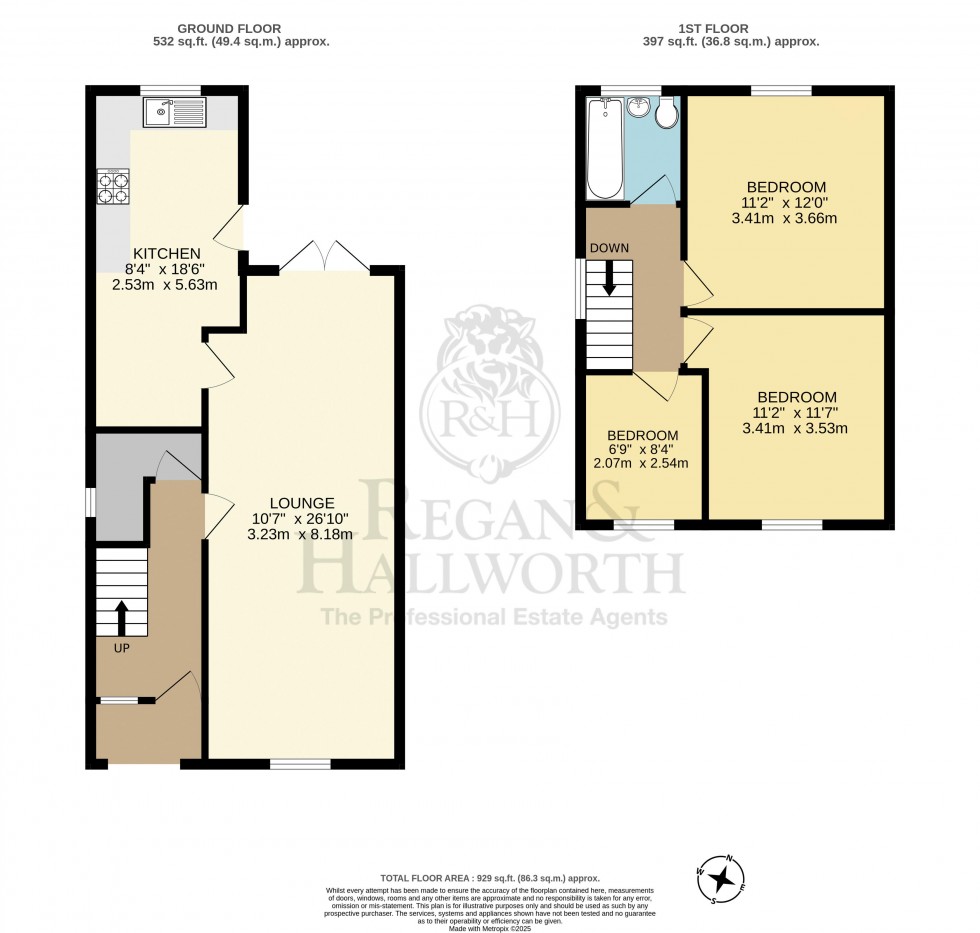 Floorplan for Kearsley Street, Springfield, WN6 7DN
