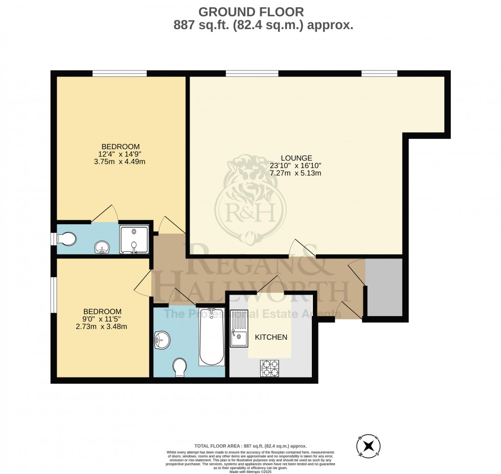 Floorplan for Apartment 16, 229 Wigan Road, Standish, WN1 2RF