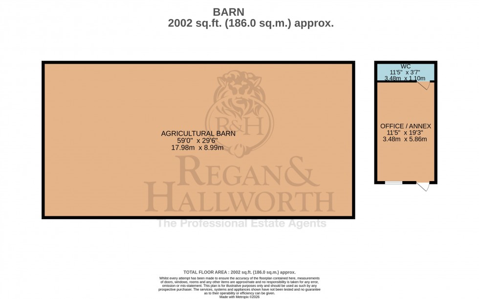 Floorplan for Helms Deep, Long Lane, Barnacre, Garstang, Lancashire, PR3 1RN