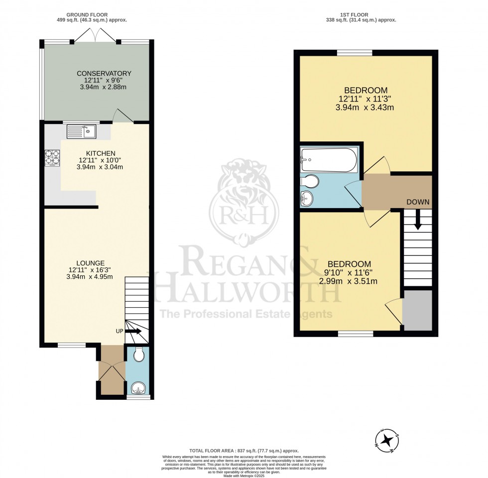 Floorplan for Wenlock Grove, Hindley, WN2 3RS