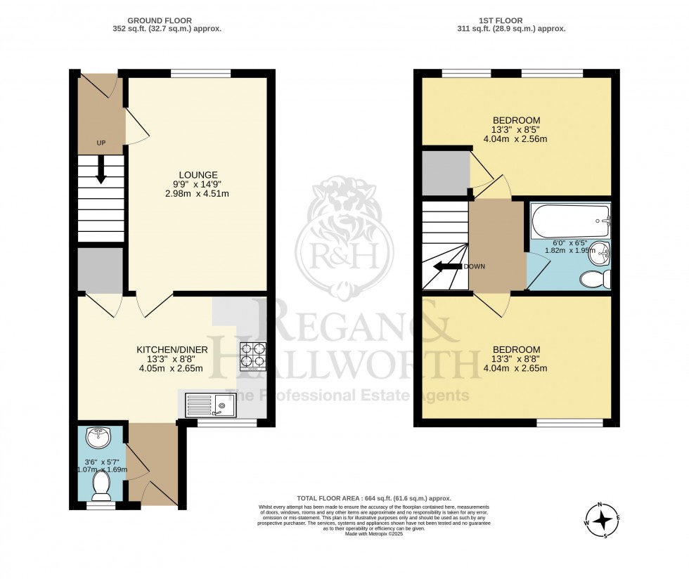 Floorplan for Deakin Street, Ince, Wigan, WN3 4NE