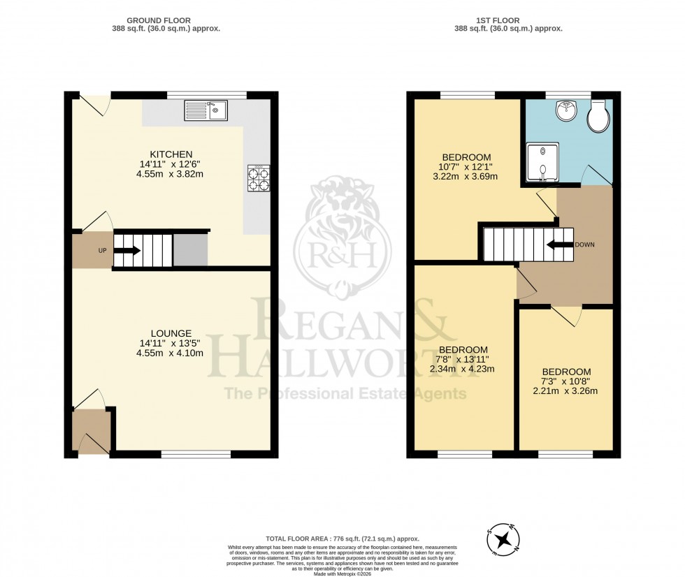 Floorplan for Heaton Street, Standish, WN6 0DA