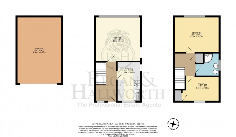 Floorplan for Wakefield Crescent, Standish, WN6 0AU
