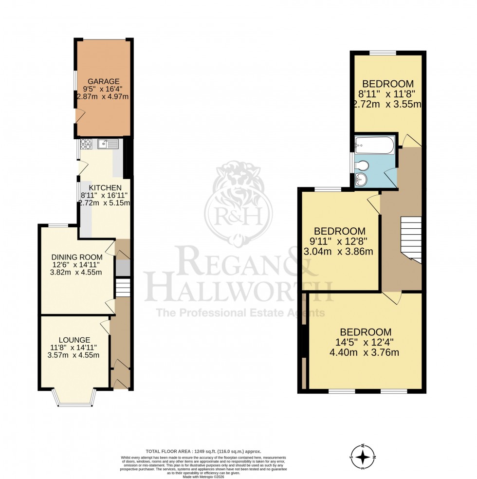 Floorplan for Hodges Street, Gidlow, WN6 7JD