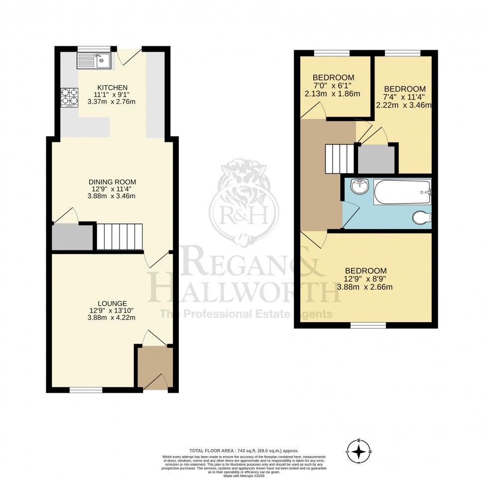 Floorplan for Appley Lane South, Appley Bridge, WN6 9AR