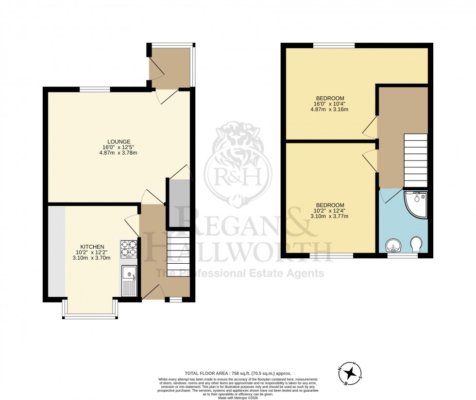Floorplan for Baxter Street, Standish, WN6 0DE