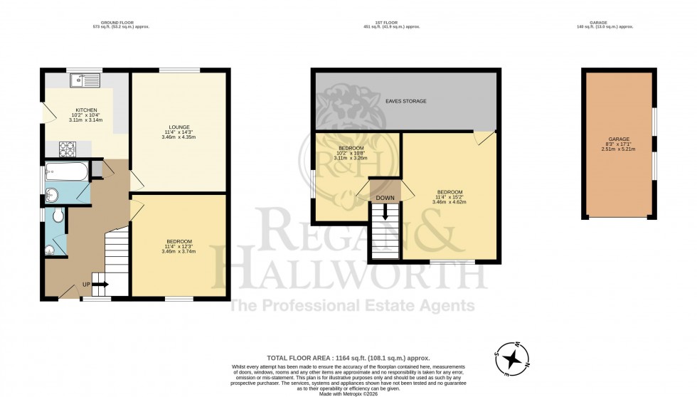 Floorplan for Rudyard Avenue, Standish, WN6 0LH