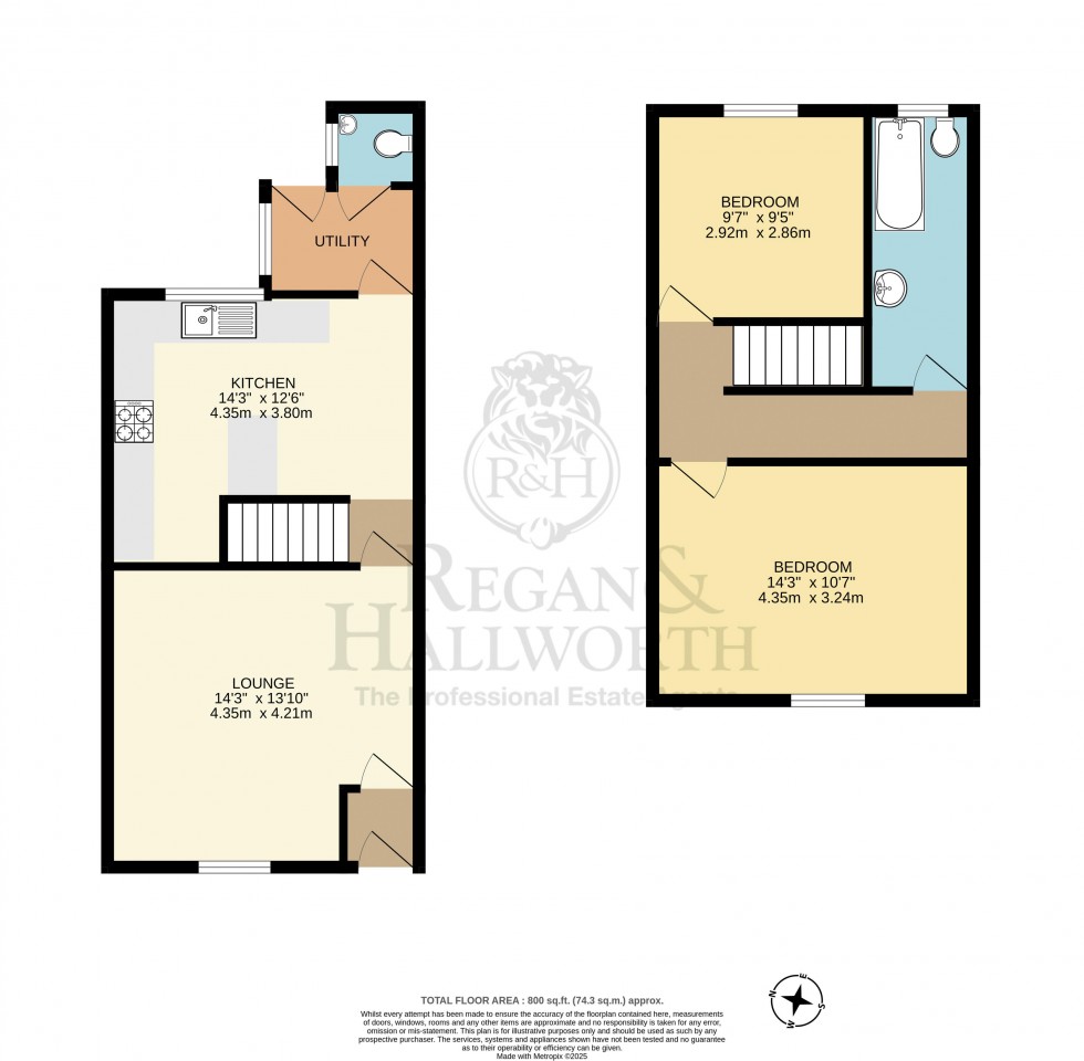 Floorplan for Bentham Street, Coppull, PR7 5AR