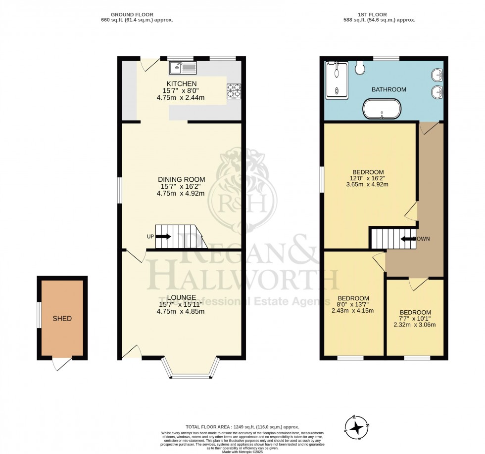 Floorplan for Victoria Terrace, Bickershaw, WN2 4AD