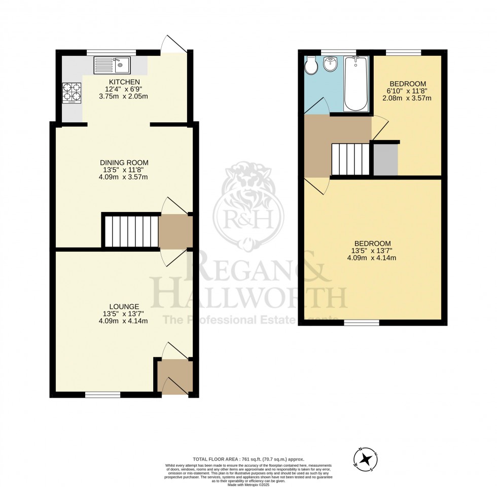 Floorplan for Bradshaw Street, Whelley, Wigan, WN1 3UZ