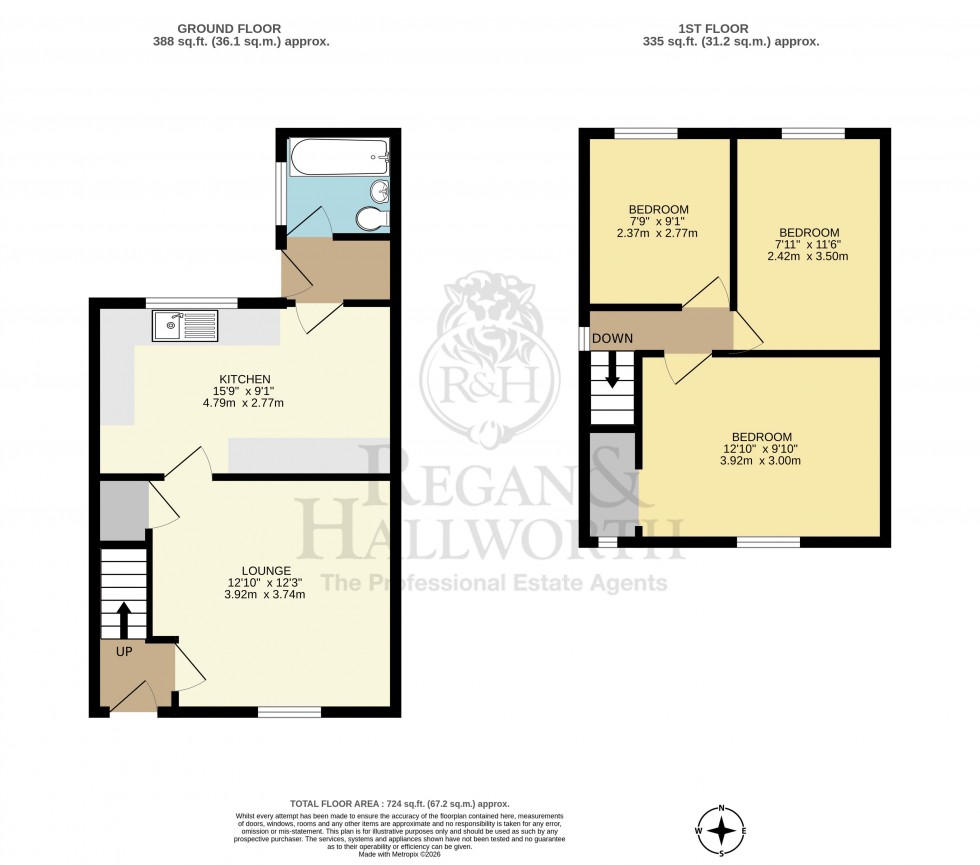 Floorplan for Logwood Avenue, Wigan, WN5 9RG