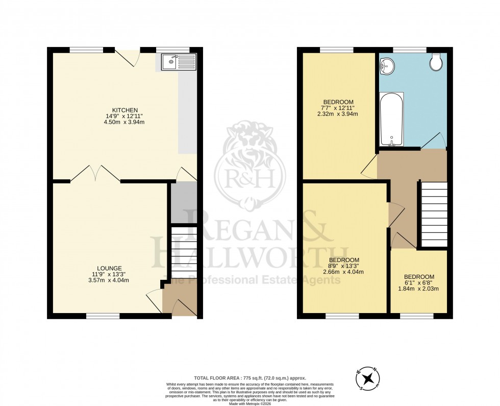 Floorplan for Gilroy Street, Scholes, Wigan, WN1 3LX