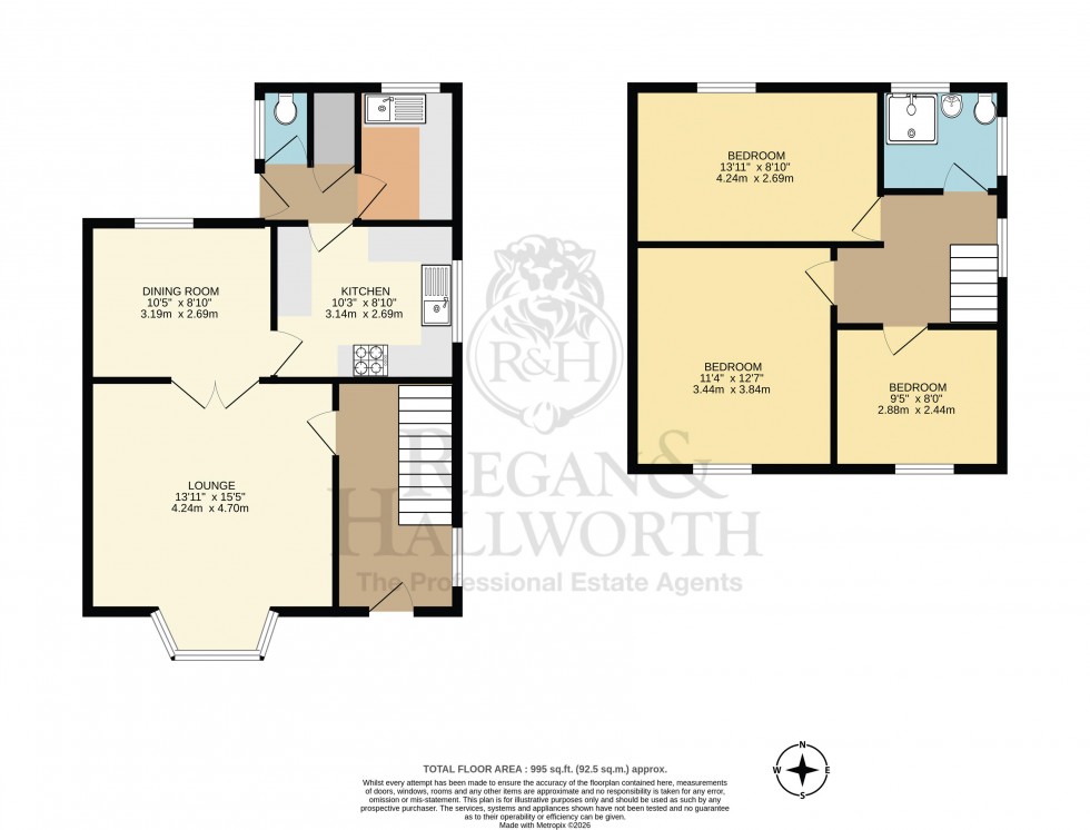 Floorplan for Grasmere Terrace, Abram, Wigan, WN2 5RD