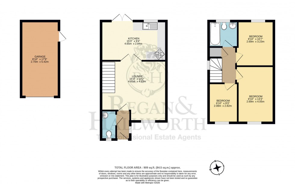 Floorplan for Kells Grove, Springfield, WN6 7EU