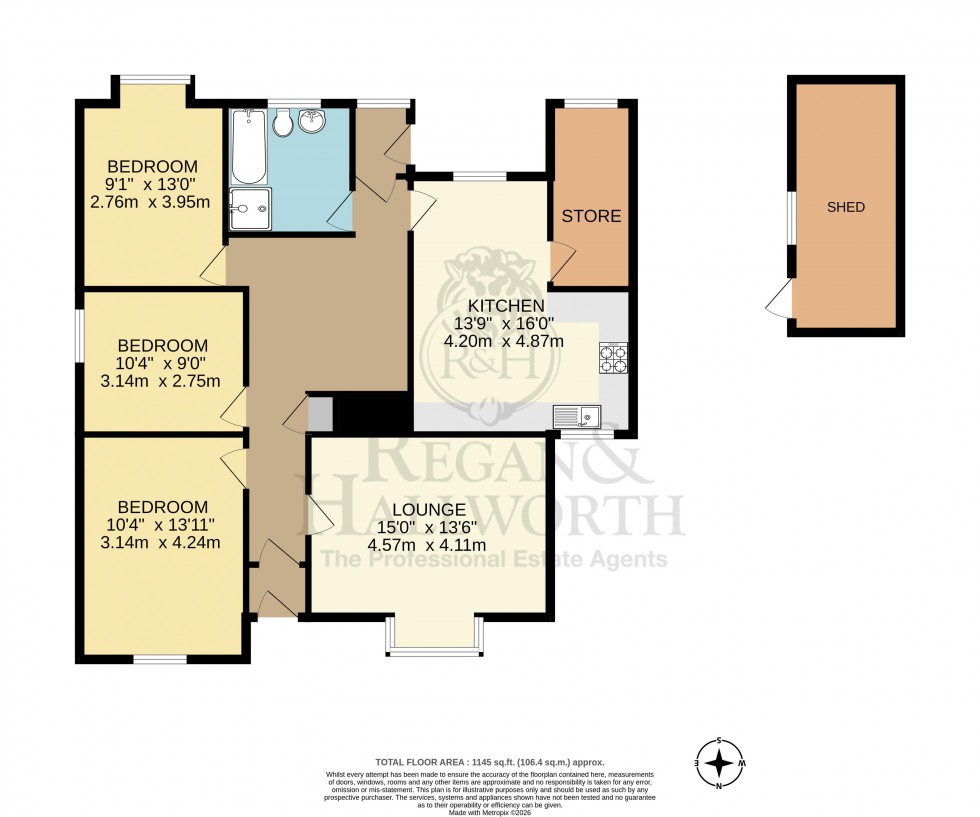 Floorplan for Violet Street, Ashton-In-Makerfield, WN4 9EE