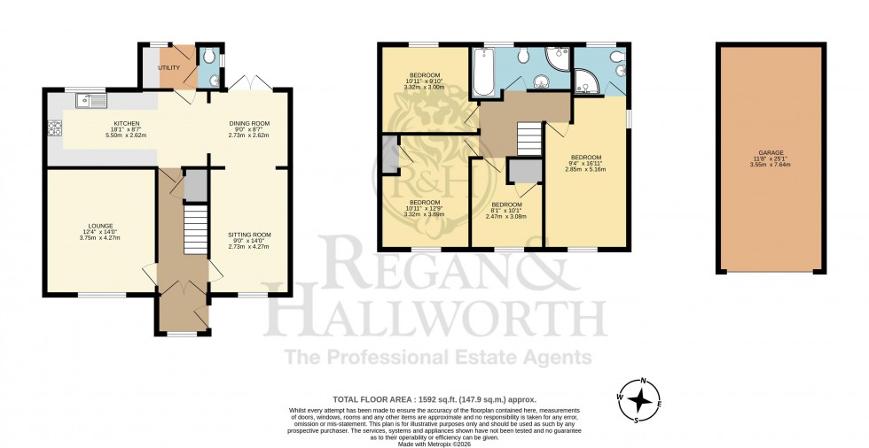 Floorplan for Highways Avenue, Euxton, PR7 6QD