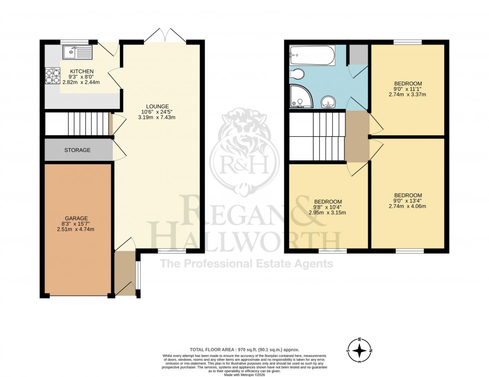 Floorplan for Perth Avenue, Ince, WN2 2HJ