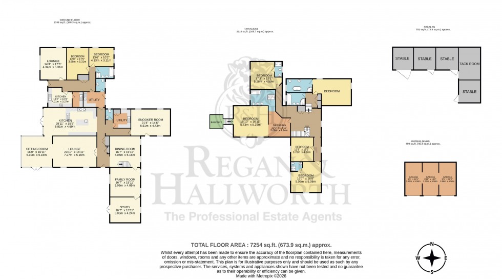 Floorplan for Taylors Farm, Back Lane, Heath Charnock, PR6 9DN