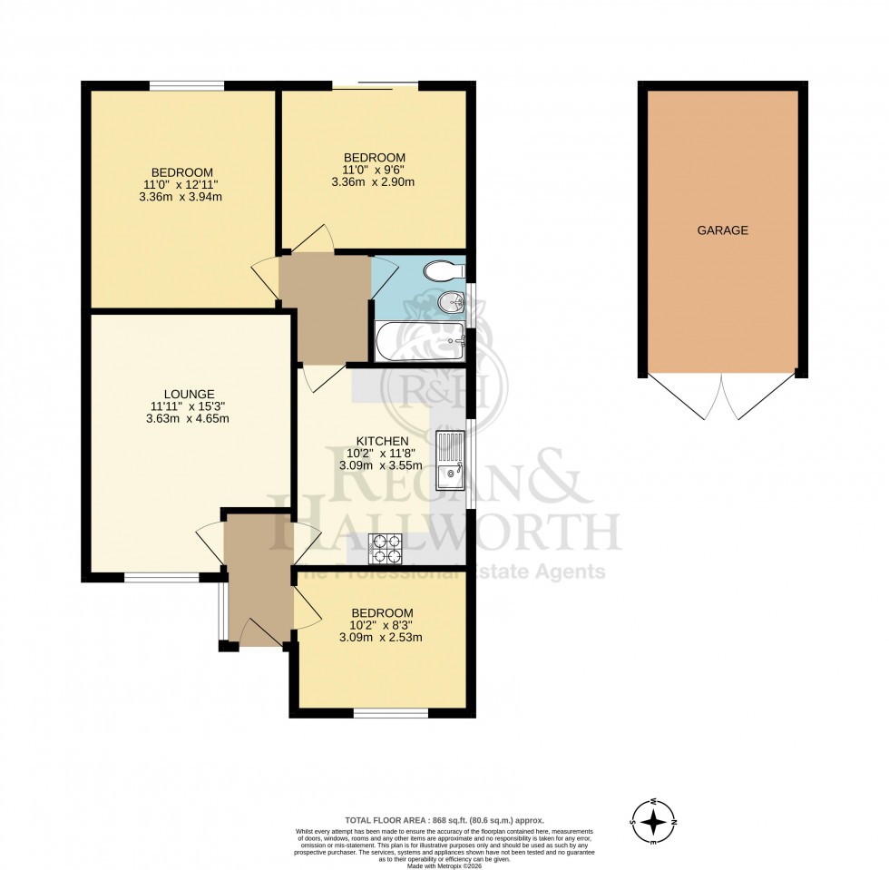 Floorplan for Bentham Road, Standish, WN6 0ND