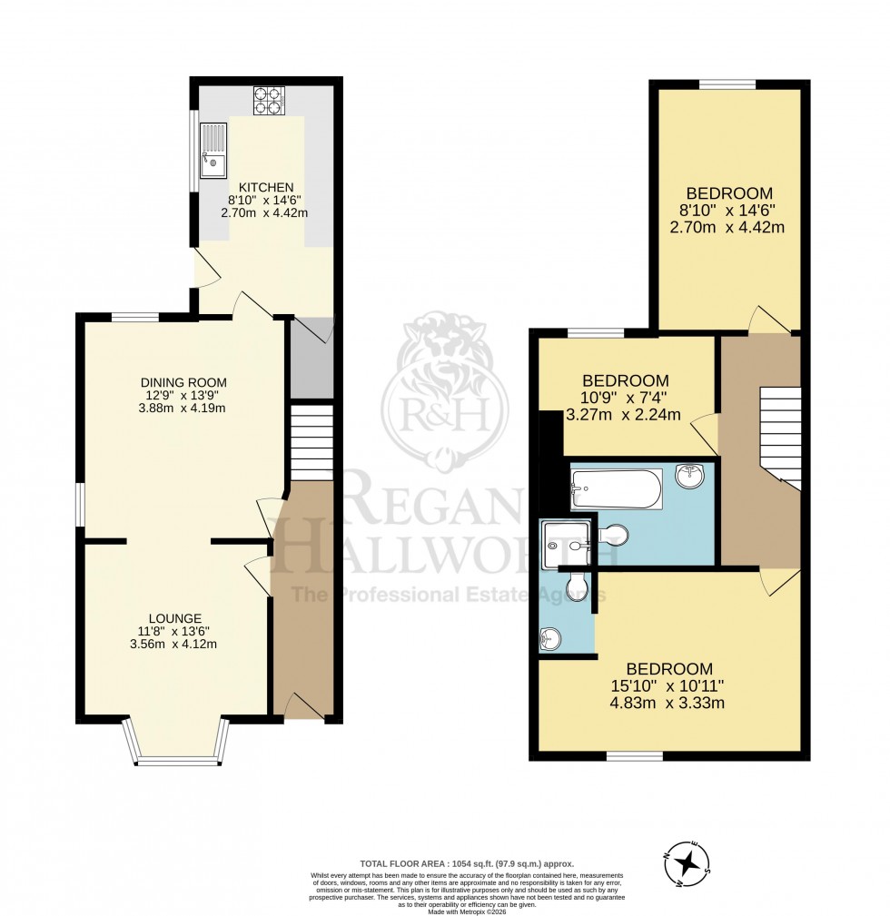Floorplan for Woodhouse Lane, Springfield, WN6 7LN