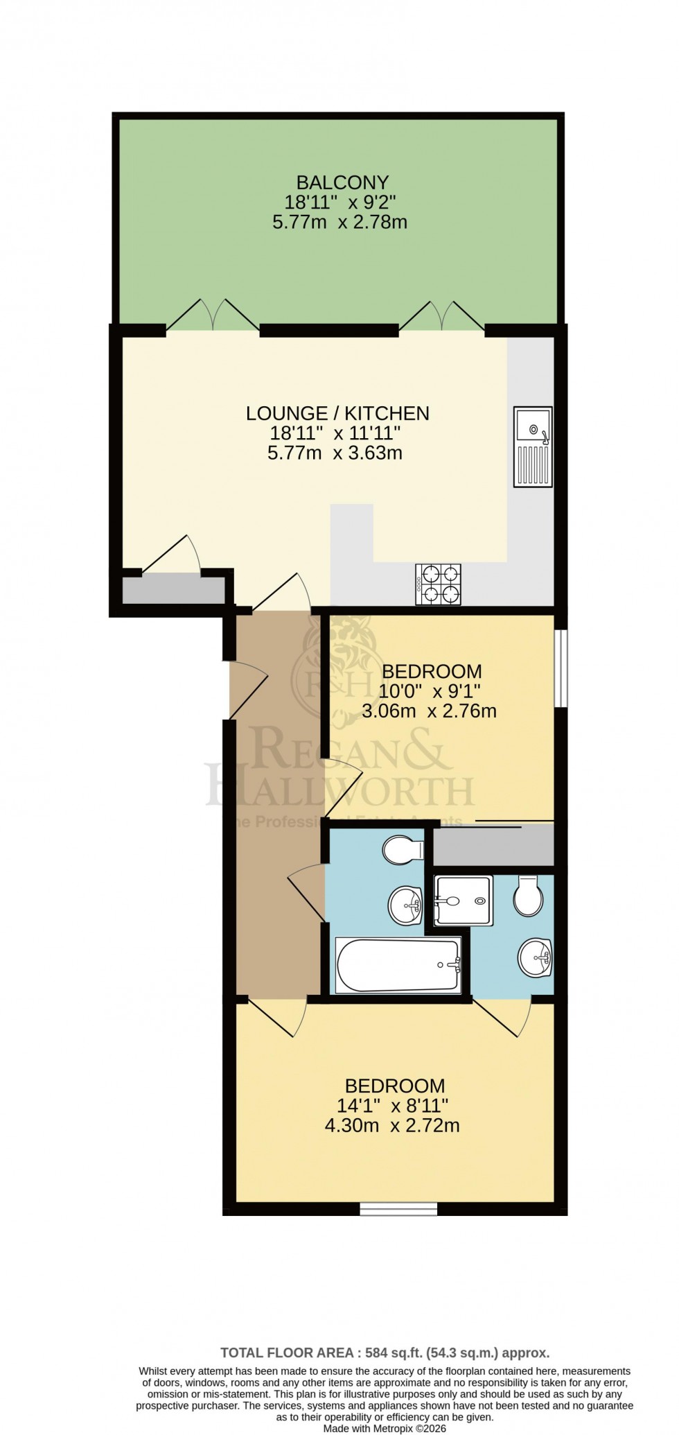 Floorplan for Rivington View, 482 Bolton Road, Aspull, WN2 1PX