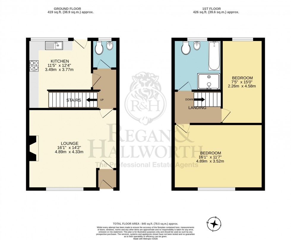 Floorplan for Duke Street, Goose Green, WN3 6QX