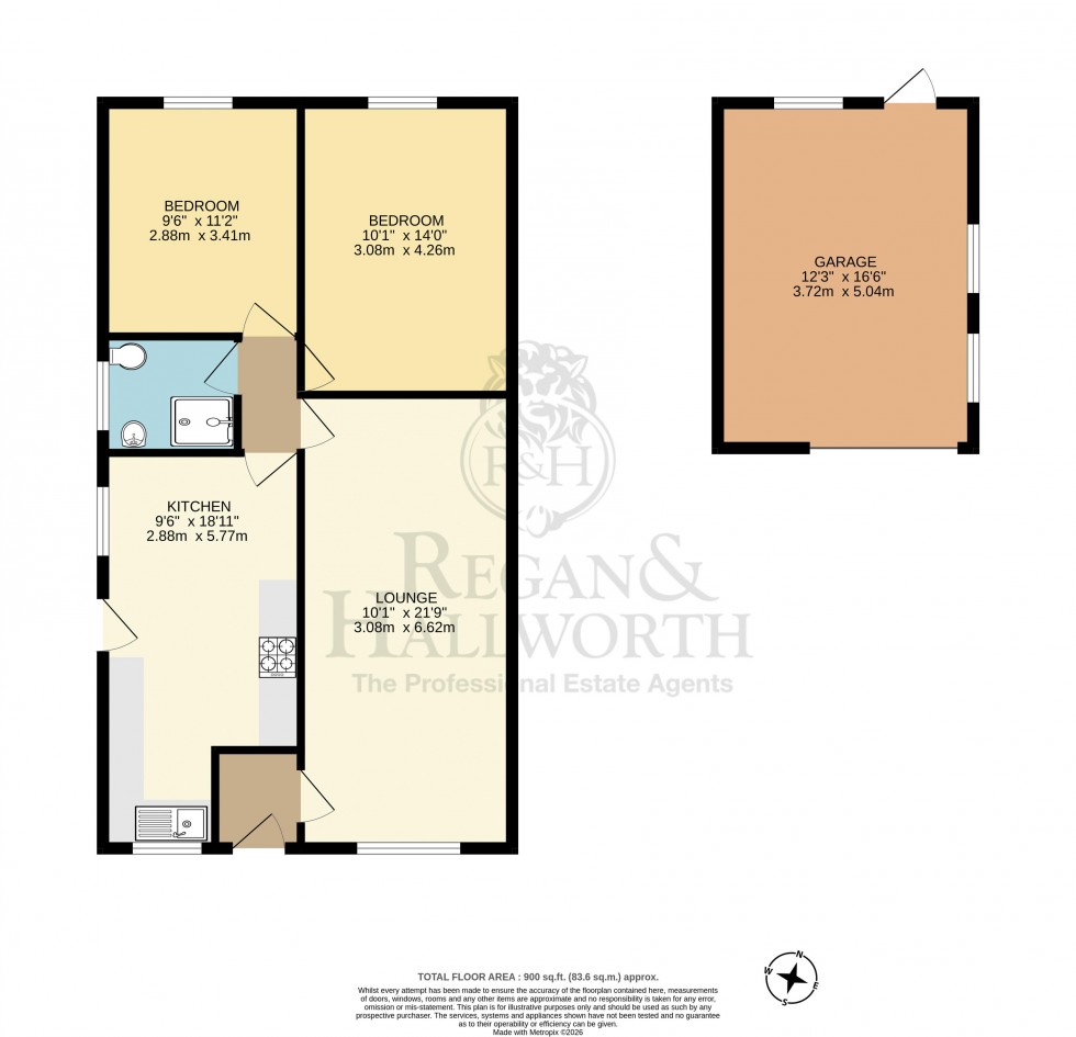 Floorplan for Ashbourne Avenue, Whelley, WN2 1HN