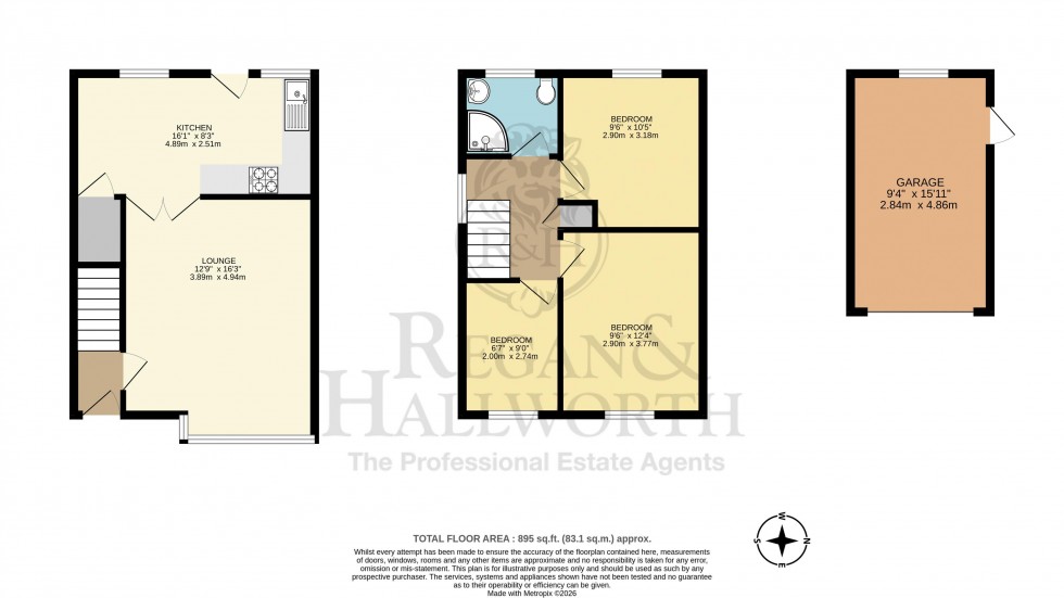 Floorplan for Melford Drive, Ashton-In-Makerfield, WN4 9QT