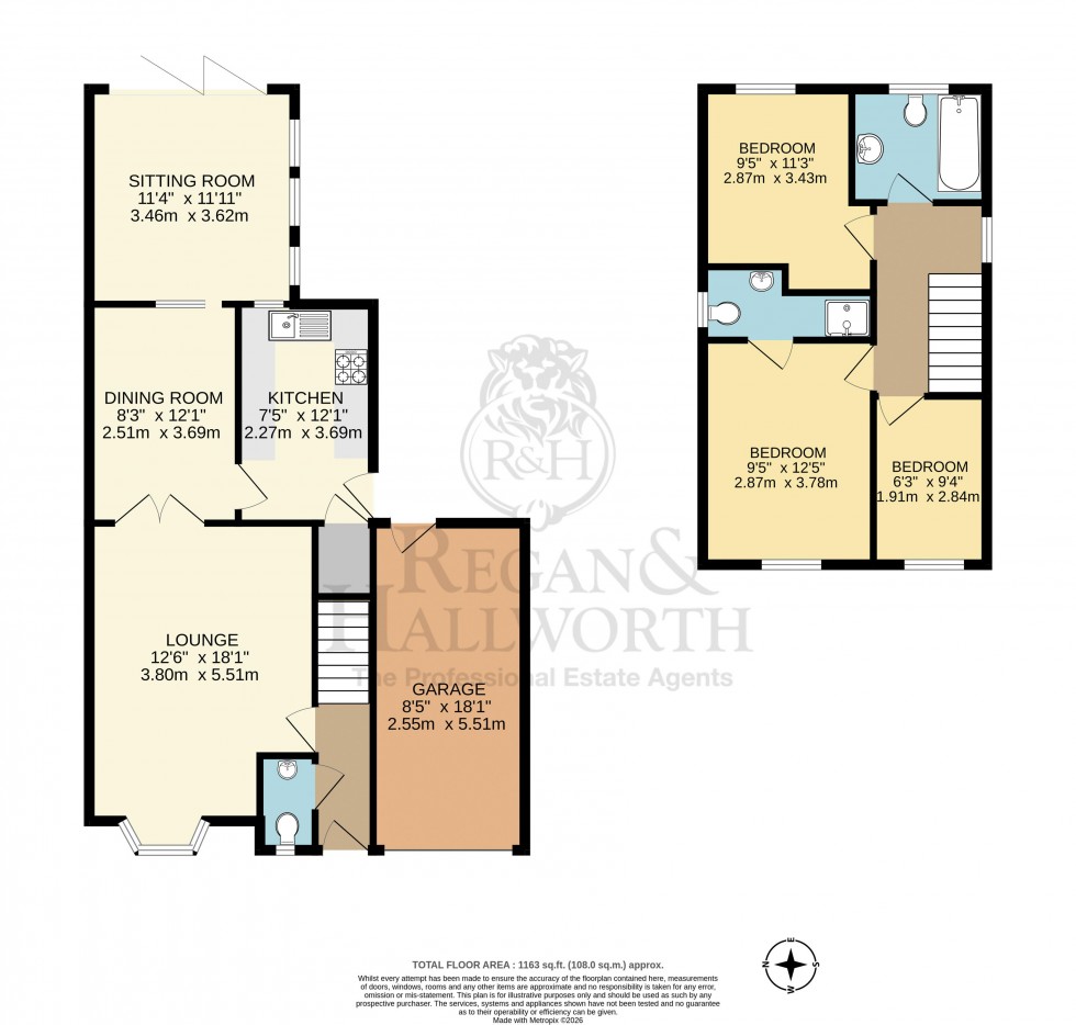 Floorplan for Thistledown Close, Springfield, Wigan, WN6 7PA