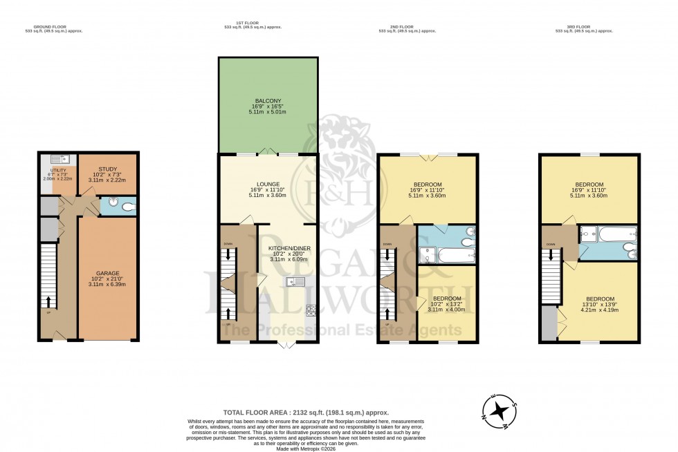 Floorplan for Gardinar Close, Standish, WN1 2UN