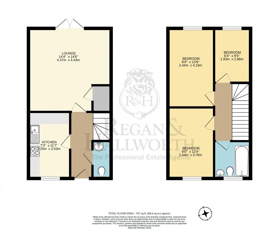 Floorplan for Primrose Close, Burscough, L40 5BW
