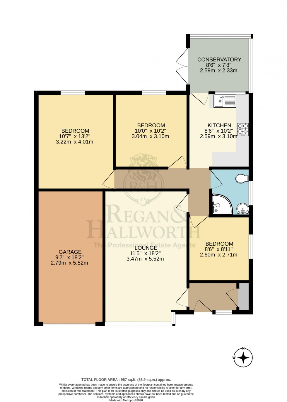 Floorplan for The Oval, Shevington, WN6 8EN