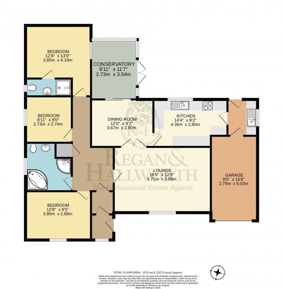 Floorplan for Swinburn Grove, Billinge, WN5 7JX