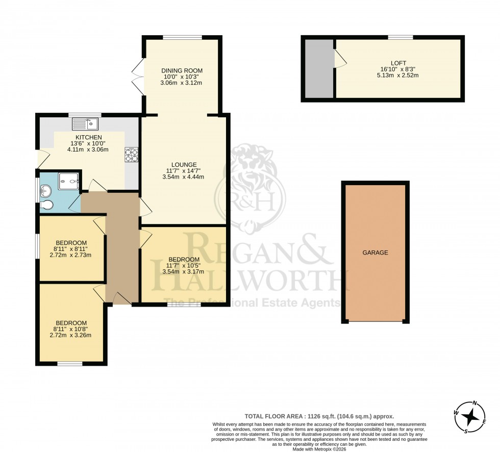 Floorplan for Thames Drive, Orrell, WN5 8NS