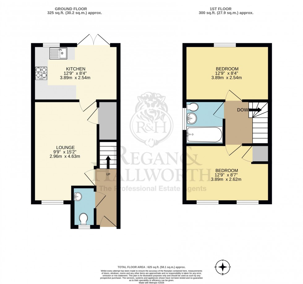 Floorplan for Stableford Close, Standish, WN6 0UU