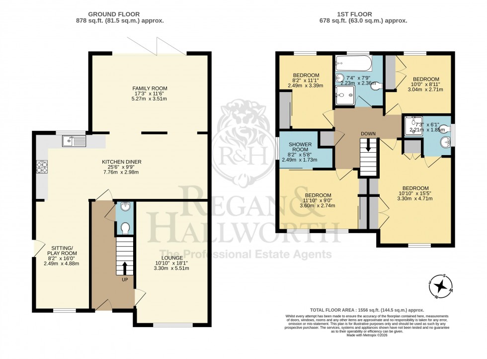 Floorplan for Fleming Court, Shevington, WN6 8GG